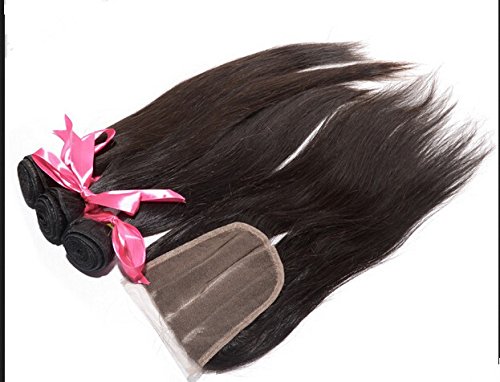 2018 Популярна DaJun Hair 8A 3-Лентов Лейси Закопчалката С Лъчите на Преки Малайзийски Девствени Коса, Комплект от 3 греди И с,