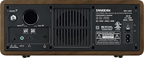 Sangean WR-12BT AM/ FM/Bluetooth/AUX-In Стерео Аналогов радио в дървен корпус (Тъмен орех)