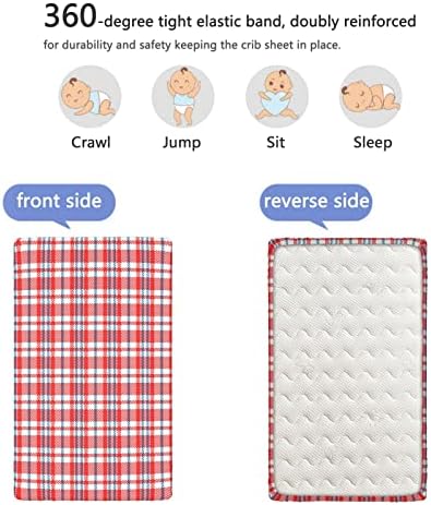 Кухненски Кърпи за детски легла в една клетка, Преносим Мини-Чаршафи За легла, Мека и Ластични Чаршафи за легла -Бебешки Кърпи за