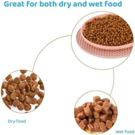 Керамична купа за котешки храна Dorakitten: Купички за влажна храна за котки, Широки купички за храна за котки и за облекчаване