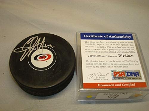 Ерик Staal подписа Хокей шайба на националния отбор на Канада с Автограф на PSA /DNA COA 1A - за Миене на НХЛ с автограф