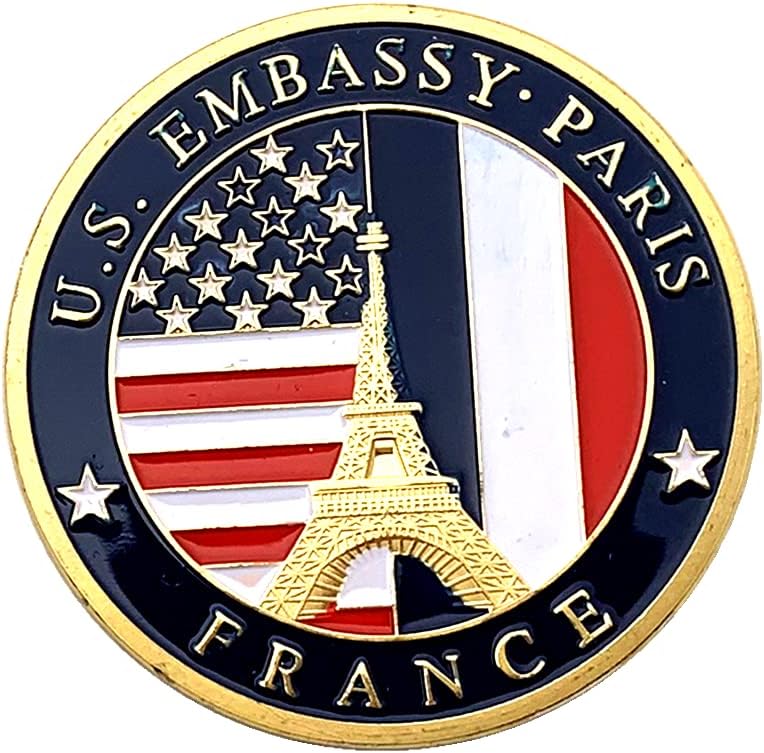 Съединените Щати във Франция-Айфеловата кула в Париж Любов Златни Възпоменателни монети, Колекционерски монети, Златни монети, монети,