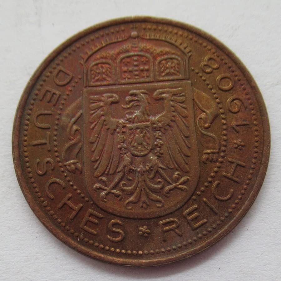 Немска Възпоменателна Монета 25 Пфеннигов 1908 г., Чуждестранна Копие от Медна монета