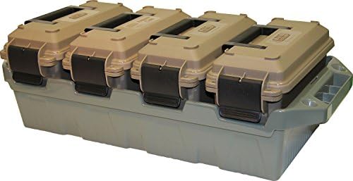 Кутия за боеприпаси MTM AC4C на 4 банки, 30 калибри, удобен размер, штабелируемый, удобен за носене и транспортиране на боеприпаси
