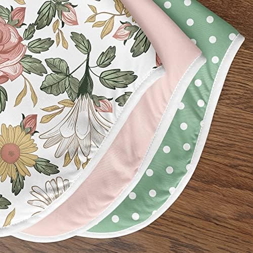 Sweet Jojo Designs, Реколта Абсорбиращи кърпички от оригване в стил бохо с цветен печат за малки момичета, Руж за новородено, Розово,
