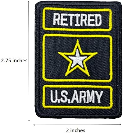 Военен пенсионер на Армията на Съединените американски Щати с Бродерия под формата на Една Звезда, Нашивка с плетене на една Кука