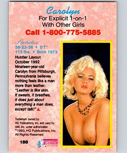 1993 Hustler Премиера серия 2 188 Търговска карта на монетния двор за възрастни 05378