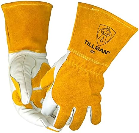 Ръкавици МИГ от висококачествена зърнеста кожа Джон Tillman and Co 50XL с увеличаване на дланта от Расщепленной кожа, облегалка