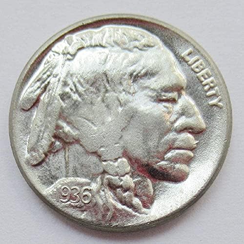 Възпоменателна Монета Чуждестранна копие на американския град бъфало стойност 5 долара 1936 г.
