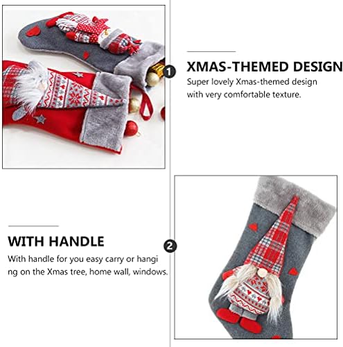 BESTOYARD 1БР Коледни Декоративни Чорапи Подарък Торбичка За Бонбони по-Стар Модел на Отглеждане Коледен Начало Декор