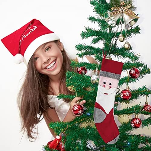 Коледни Чорапи, 18Големи Коледни Чорапи, Дядо Коледа, Снежен човек Пингвин за Декорация за Дома За Партита, Подаръци за Деца Декоративна