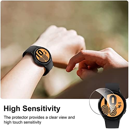 T Накратко (3 опаковки, Защитни фолиа, изработени от закалено стъкло твърдост 9H за Samsung Galaxy 5 Watch / Watch 4 (44 мм), Защитно