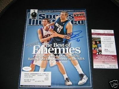 Dirk Nowitzki Maveric Psa / dna С автограф на Sports Illustrated - Списания НБА с автограф