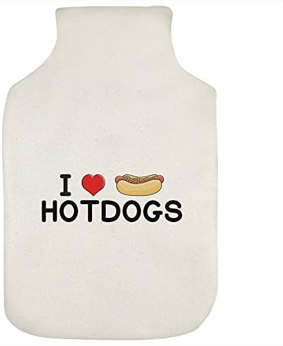 Капак за бутилки с гореща вода Azeeda I Love Hotdogs (HW00025625)