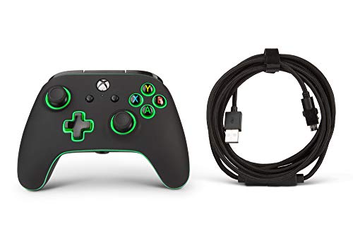 Жичен контролер PowerA Spectra с подобрена подсветка за Xbox One, геймпада, видео игри, гейминг контролер, работи с Xbox Series