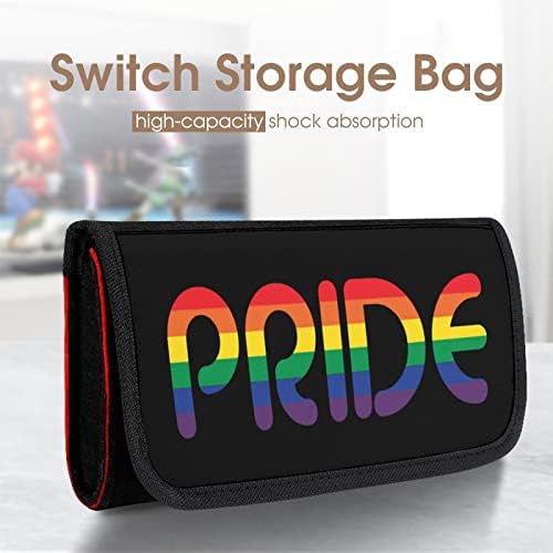 Rainbow Pride Калъф за Носене Преносима игрова конзола Switch Чанта За Съхранение с Отделение за карти Памет