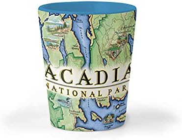Карта Xplorer Карта на национален парк Acadia Керамична чаша без бисфенол А - За офиса, дома, за подарък, парти - Здрава и с капацитет