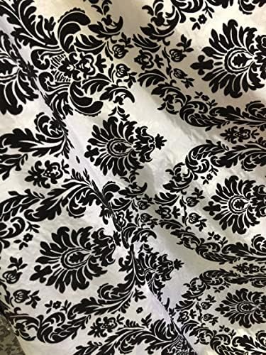 Бяла тафт Аманда с черна кадифена флокированной дамасской кърпа Парцела - 10078
