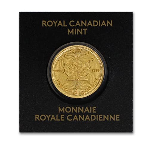 2014 г. - до Момента (Случаен година) Монета от канадския злато с кленов лист с тегло около 1 грам .9999 Диамант, Без да се свържат със сертификат за автентичност 50c BU