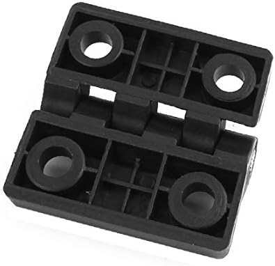 X-DREE 47 mm x 47 mm Пластмаса Сгъваема линия на черно 3 бр. за домашни врати (Bisagra plegable de plástico de 47 mm x 47 мм, 3