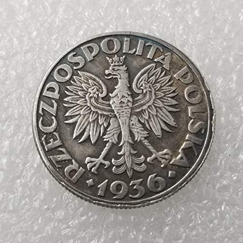 Възпоменателни Монети SMIKFDN Старинни Занаяти Полша 1936-месинг със сребърно покритие Стари Сребърни Кръгли Монети