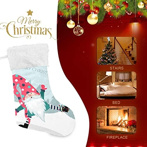 Коледни Чорапи ALAZA, Смешно Джудже, Класически Персонализирани Големи Чулочные Украса за Семейни Тържества, декорация за Партита,
