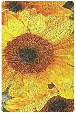 ALAZA Sunflower Painting Art Пищови с Шарени Семки, Чаршаф-Кош за Момчета и Момиченца, Стандартен Размер 52x28 инча