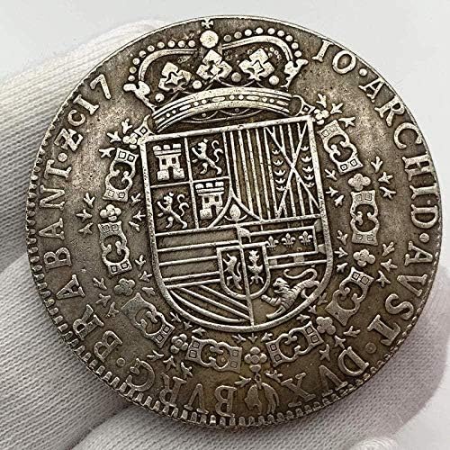 1710 Испания и Холандия Антични Старата Медна и Сребърна Колекция Възпоменателни Монети Корона Сребърен Долар Монета, Медал Монета за Домашен интериор на Офис