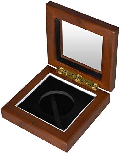 Тиково покритие на Кутията на дисплея в Горната част на капсулата на охрана-къща Стъклена Дървена капсули за Голям размер/Air Tite