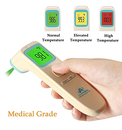 Безконтактен цифров инфрачервен термометър за челото Amplim 2-Pack Hospital & Medical Клас за бебета, деца и възрастни. Приемливо FSA HSA