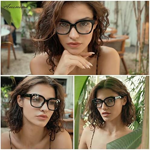 3 Опаковки Ретро Квадратни очила за четене за жени, Модни Сини Светозащитные очила за четене 1,5 2,0 2,5 с Пружинным тръба на шарнирна