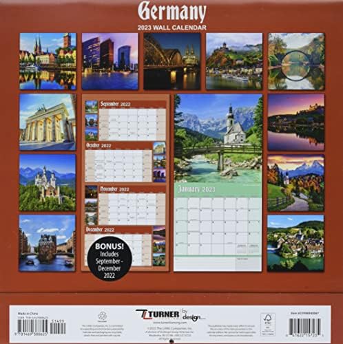 Стенен календар TURNER ФОТОГРАФСКА Germany 12X12 със снимки (23998940067)
