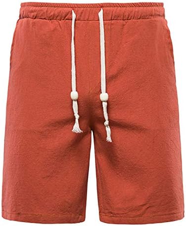 Къси панталони Мъжки Летни Обикновена Плажни къси панталони от Памук и Лен за спорт
