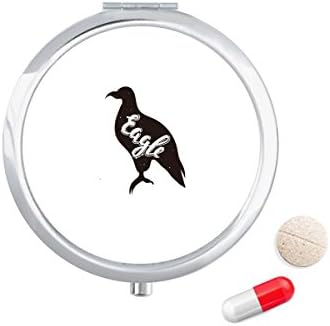 Орел Черно-Бял Калъф за Таблетки за Животните Джобен Кутия За Съхранение на Лекарства Контейнер Опаковка