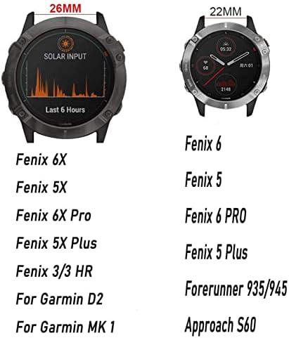 AEHON Кожена Каишка за часовник Garmin Fenix 5/5x/5S Plus 6/6X/6S Pro 945 935 3 HR D2 Смарт Гривна 22-26 мм быстроразъемный Каишка-гривна