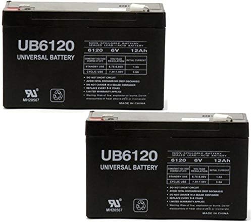 Универсална група храни D5736 UB6120-6V 12AH 6 Волта - Комплект от 2 батерии