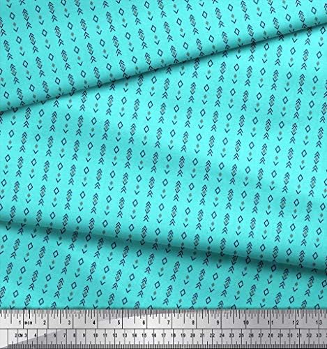 Тъкани от вискоза Soimoi, кърпа с принтом във формата на диаманти и стрели, ширина 56 см
