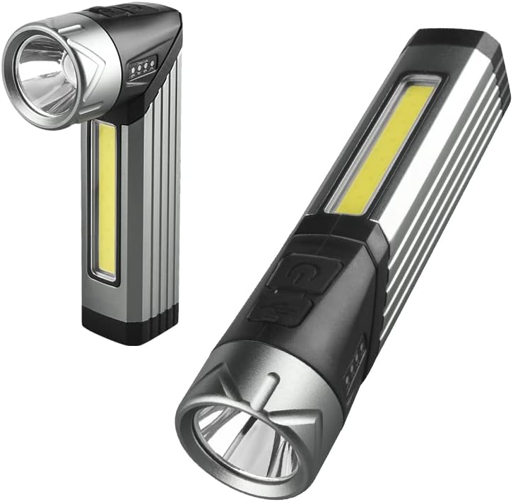 YZYOE Акумулаторна фенерче Mag Аварийни Светлини лампа за къмпинг 90 Градуса, 90 градуса мини-фенерче Ip65 Водоустойчив, битумен