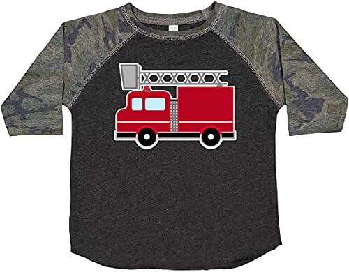 Тениска за деца inktastic Red Firefighter Пожарна машина