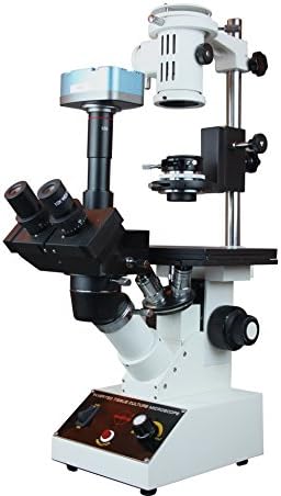 Радикалният Тринокулярный Обърнат Фазово-Контрастен Микроскоп, за култивиране на тъкани с 3-Мегапикселова USB-камера