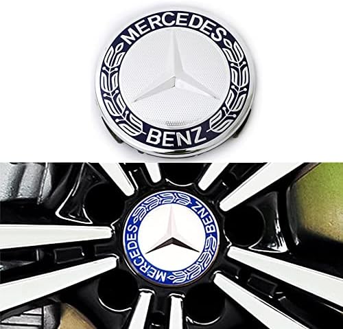 Aueqirec Сменяеми Емблема на Централната капаци на колелата Mercedes Benz, 4шт 75 мм /2,95 Автомобилни Централните Капачки джанти