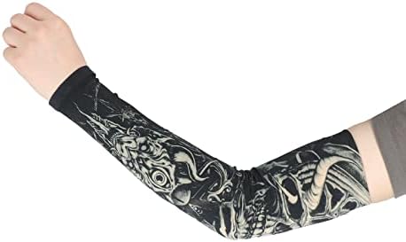 OhMill UV Защита От Слънцето Охлаждащи Ръкави За Ръце Растягивающийся Ледена Коприна Временни Татуировки Ръкави на Мъже, Жени Спорт На Открито Шофиране