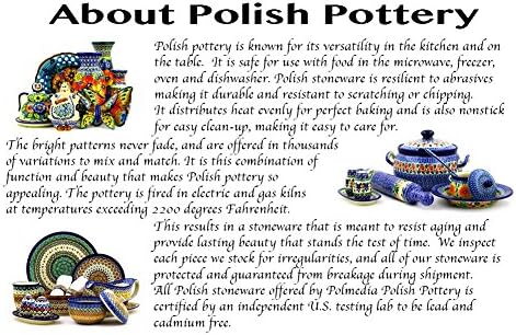 Малка купа от полски керамика от Ceramika Artystyczna (тема Павлина във формата на синьо лале) + Сертификат за автентичност