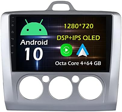 Bestycar 9 Android Кола стерео Радио подходящ за Ford Focus 2 MK2 2004-2011 Восьмиядерный Android 10,0 Главното устройство със сензорен екран, Поддръжка на GPS Навигация Carplay Android Авто Bluetooth SWC