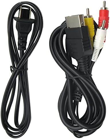 Gxcdizx 6 фута AV кабел и 5-подножието на захранващия кабел за променлив ток за Xbox New
