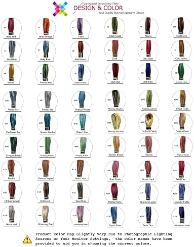 Конци за бродерия на кръстат бод Вълшебен цвят, различни на Цвят, Опаковане на мулине за бродиране, 8,7 Ярд, Лилав, Опаковка от