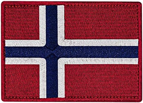 Флаг на Норвегия EmbTao, Бродирана Емблема, Норвежката Национална Апликация, Закопчалката на една Кука и Контур, Нашивка
