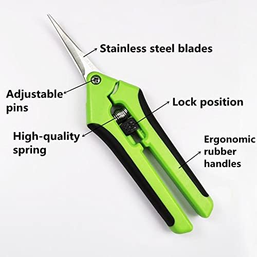 SZHDX 6,5-Инчов Градински Ножици Ръчни Ножици За Подстригване с Прави остриета от Неръждаема Стомана за 1 опаковка