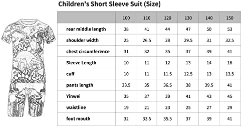 Weimostar/ Детска Ежедневни Риза с кръгло деколте и 3D Принтом, Комплекти Детски Модни Тениски и Шорти с Къси ръкави за Момчета