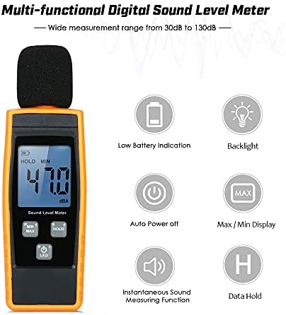 ZYZMH LCD Цифров Измерител на нивото на звука, DB-метър 30-130 dba, Инструмент За Измерване на силата на Звука на шум